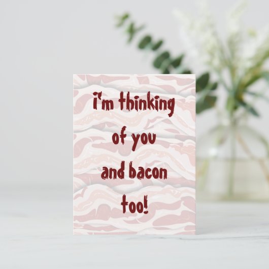 Carte Postale Bacon sur papier (Debout devant)