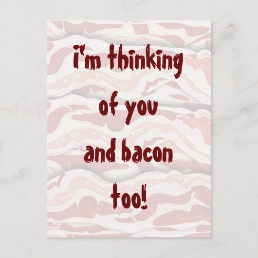 Carte Postale Bacon sur papier (Devant)