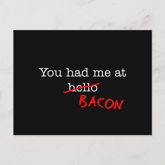 Carte Postale Bacon, Tu M'As Vu (Devant)