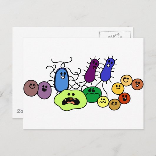 Carte Postale Bactérie (Devant / Derrière)