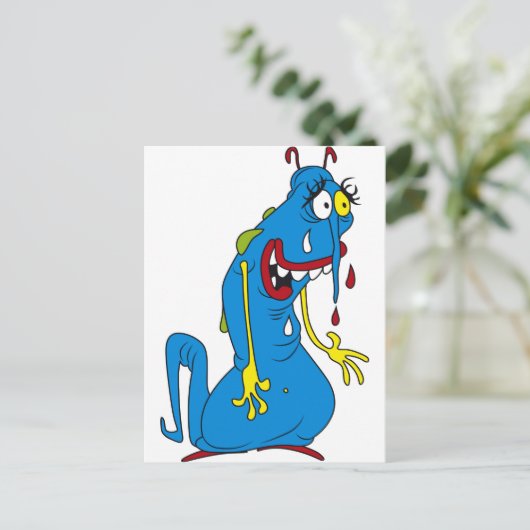 Carte Postale Bactérie bleue (Debout devant)