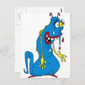 Carte Postale Bactérie bleue (Devant / Derrière)