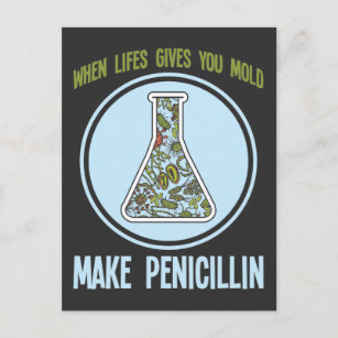 Carte Postale Bactérie scientifique amusante Humour moisissure f