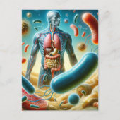 Carte Postale Bactéries probiotiques, biologie, post-croisement (Devant)