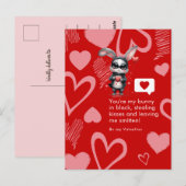 Carte Postale Bad Boy Bunny Love Thief Boyfriend Saint Valentin (Devant / Derrière)