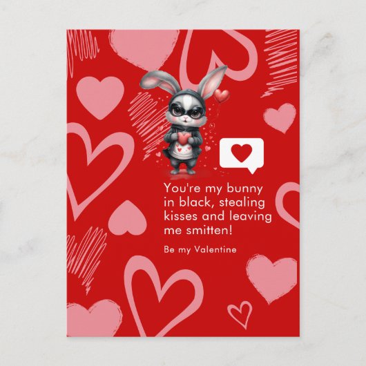 Carte Postale Bad Boy Bunny Love Thief Boyfriend Saint Valentin (Devant)