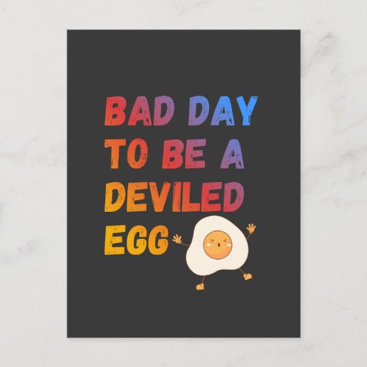 Carte Postale Bad Day to Be a Deviled Egg (Devant)