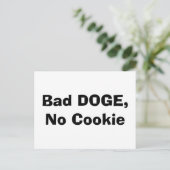Carte Postale Bad DOGE, pas de biscuit (Debout devant)