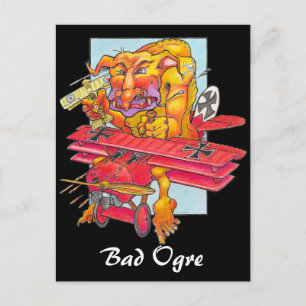 Carte postale - Bad Ogre - arrière - plan noir