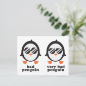 Carte Postale bad penguin - pingouin (Debout devant)
