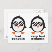 Carte Postale bad penguin - pingouin (Devant / Derrière)