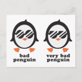 Carte Postale bad penguin - pingouin (Devant)