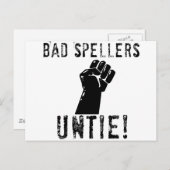 Carte Postale Bad Spellers UNTIE ! ! (Devant / Derrière)