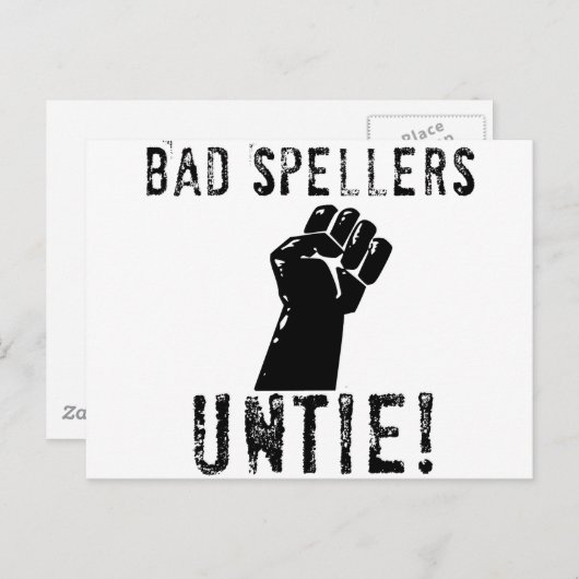 Carte Postale Bad Spellers UNTIE ! ! (Devant / Derrière)