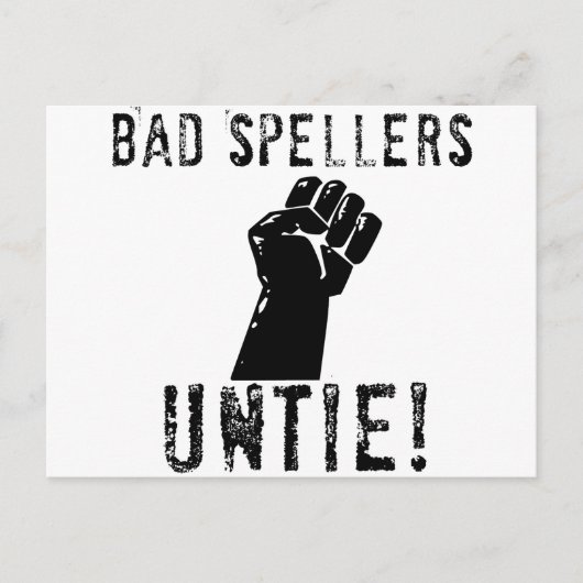 Carte Postale Bad Spellers UNTIE ! ! (Devant)