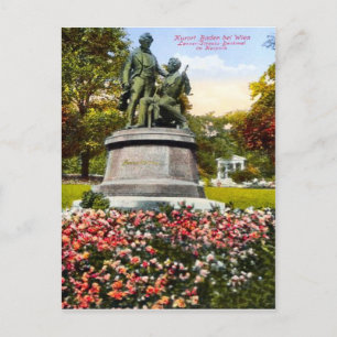 Carte Postale Baden bei Wien, Lanner-Strauss-Denkmal