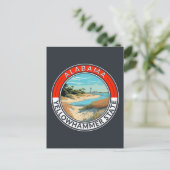 Carte Postale Badge d'art de voyage de l'Alabama (Debout devant)