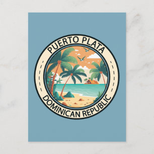 Carte Postale Badge de cabane de Puerto Plata République Dominic