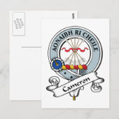 Carte Postale Badge de clan Cameron (Devant / Derrière)