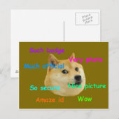 Carte Postale badge de doge (Devant / Derrière)