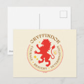 Carte Postale Badge de la Fierté de la maison de lion rouge GRYF (Devant / Derrière)