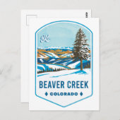 Carte Postale Badge de ski Beaver Creek Colorado (Devant / Derrière)