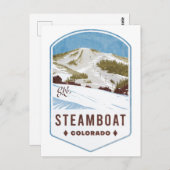 Carte Postale Badge de ski du Colorado (Devant / Derrière)