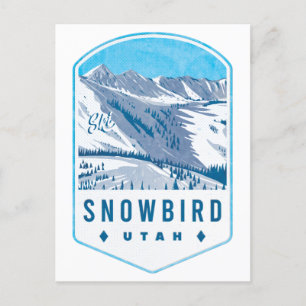 Carte Postale Badge de ski Snowbird Utah