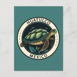 Carte Postale Badge de tortue Huatulco Mexique