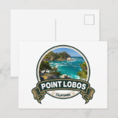 Carte Postale Badge de voyage Point Lobos Californie (Devant / Derrière)