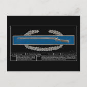 Carte Postale Badge d'infanterie de combat technique (Devant)