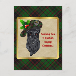 Carte Postale Badge du clan de Buchan et Noël du taran