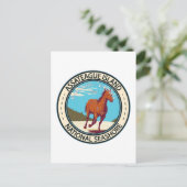 Carte Postale Badge du littoral national de l'île Assateague (Debout devant)
