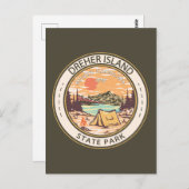 Carte Postale Badge du parc d'État de l'île Dreher en Caroline d (Devant / Derrière)