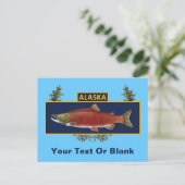 Carte Postale Badge du pêcheur de combat de l'Alaska (Debout devant)