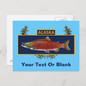 Carte Postale Badge du pêcheur de combat de l'Alaska (Devant / Derrière)