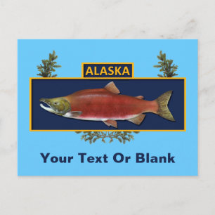 Carte Postale Badge du pêcheur de combat de l'Alaska