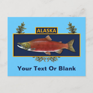 Carte Postale Badge du pêcheur de combat de l'Alaska