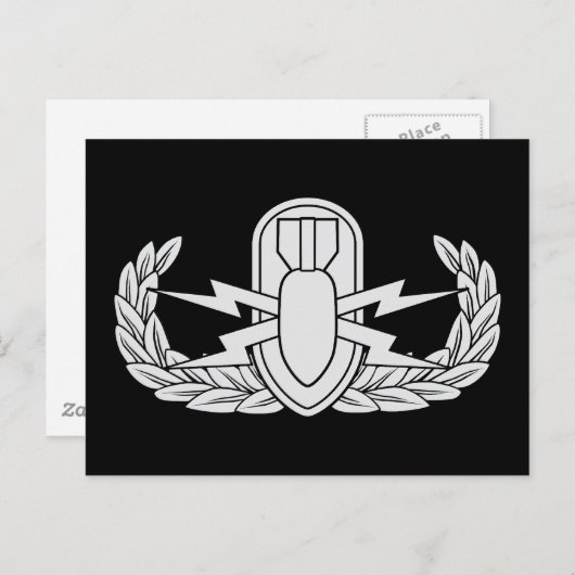 Carte Postale badge EOD (Devant / Derrière)