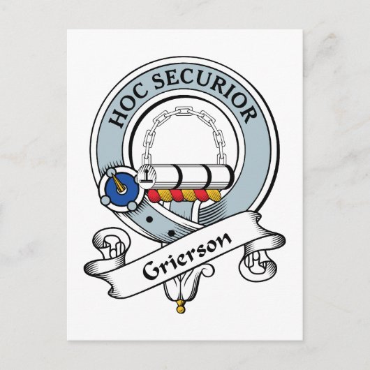 Carte Postale Badge Grierson Clan (Devant)