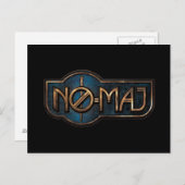 Carte Postale Badge NO-MAJ™ en or et marbre (Devant / Derrière)