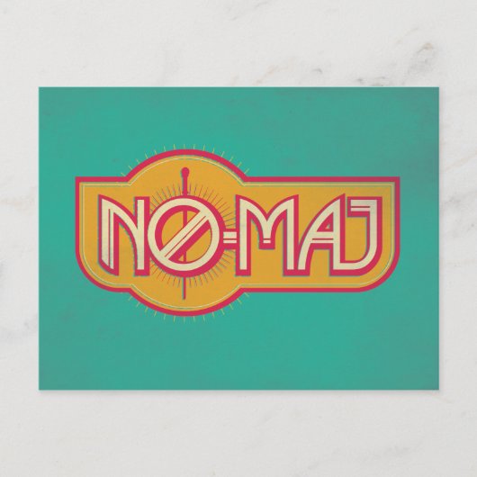 Carte Postale Badge rouge et jaune NO-MAJ™ (Devant)