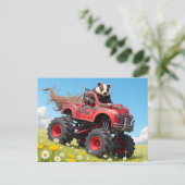 Carte Postale Badger dans un camion (Debout devant)