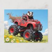 Carte Postale Badger dans un camion (Devant)