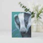 Carte postale 'Badger in the bluebell woods' (Debout devant)
