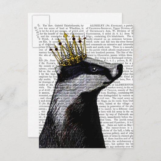 Carte Postale Badger King (Devant / Derrière)