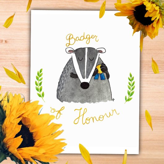 Carte postale Badger of Honor par Nicole Janes