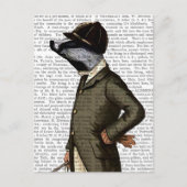 Carte Postale Badger The Rider Portrait (Devant)