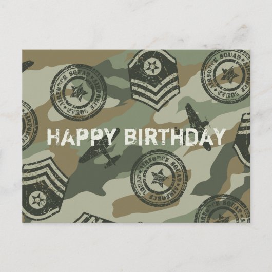 Carte Postale Badges militaires (Devant)