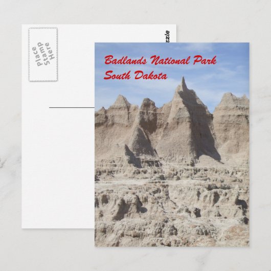 Carte Postale Badlands (Devant / Derrière)